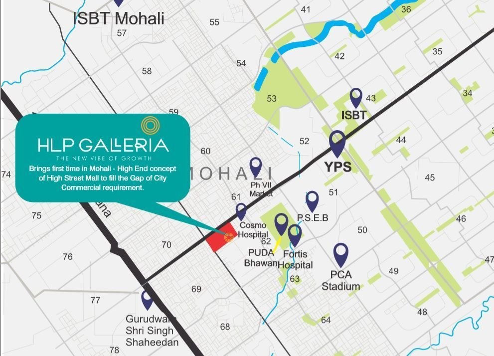 HLP Galleria Mohali Location Map