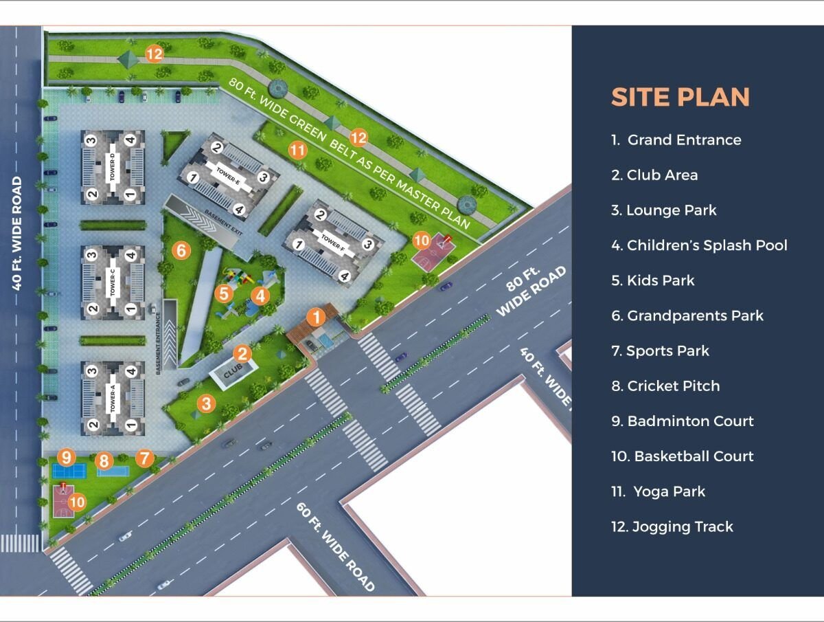 Site Plan of Prestige Towers Mohali