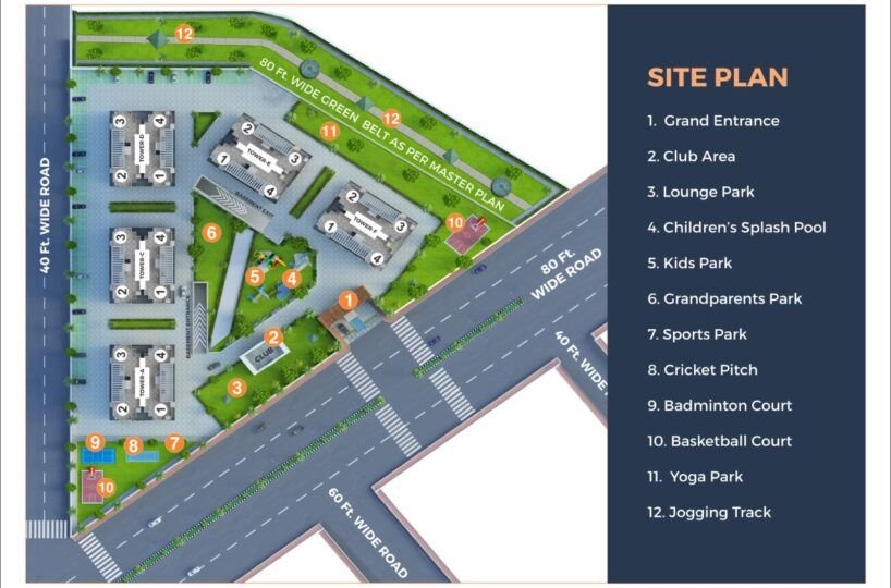 Site Plan of Prestige Towers Mohali