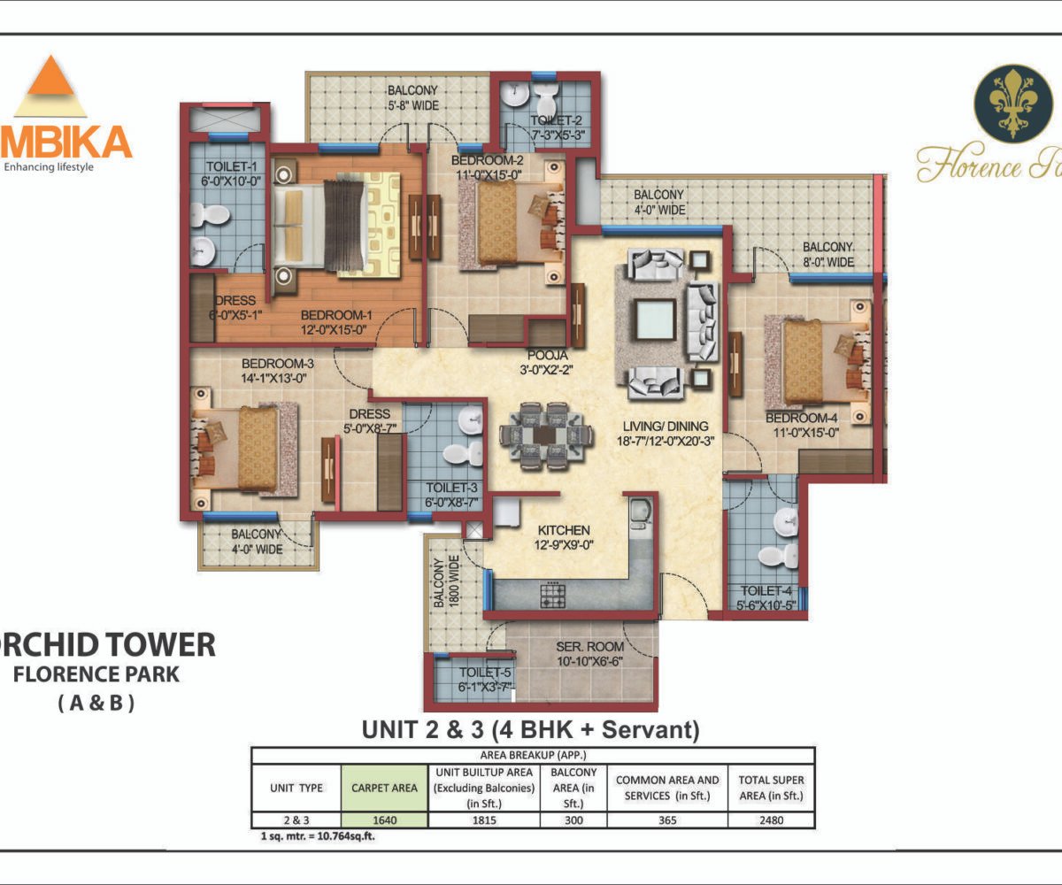 florence-park-4bhk-servant