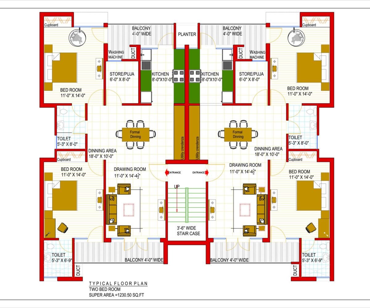 Nirwana Greens Kharar Floor Plan 2BHK